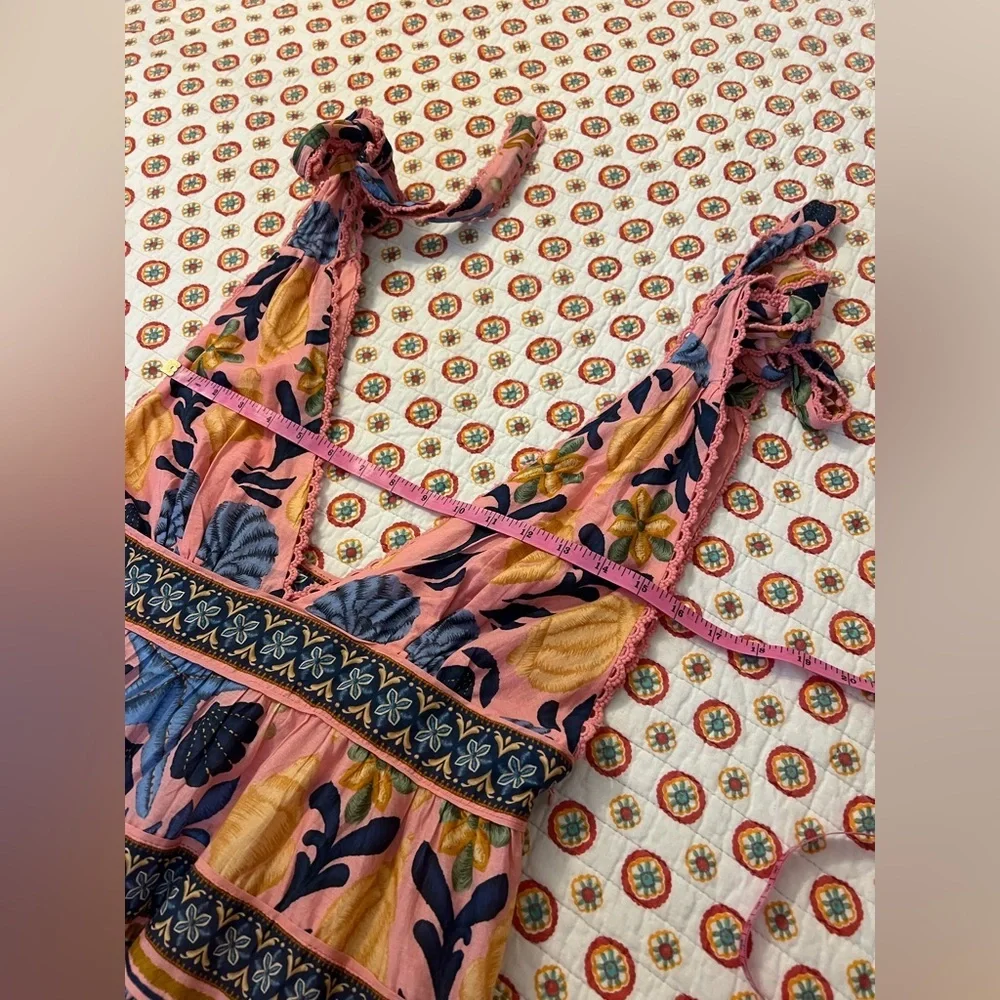 FARM Rio Pink and Blue Floral Midi Dress - Picture 8 of 11